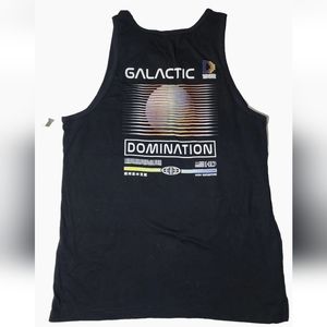 Men's Black Tank Top XL 1982 HD Galactic Domination HD Cotton Made In USA